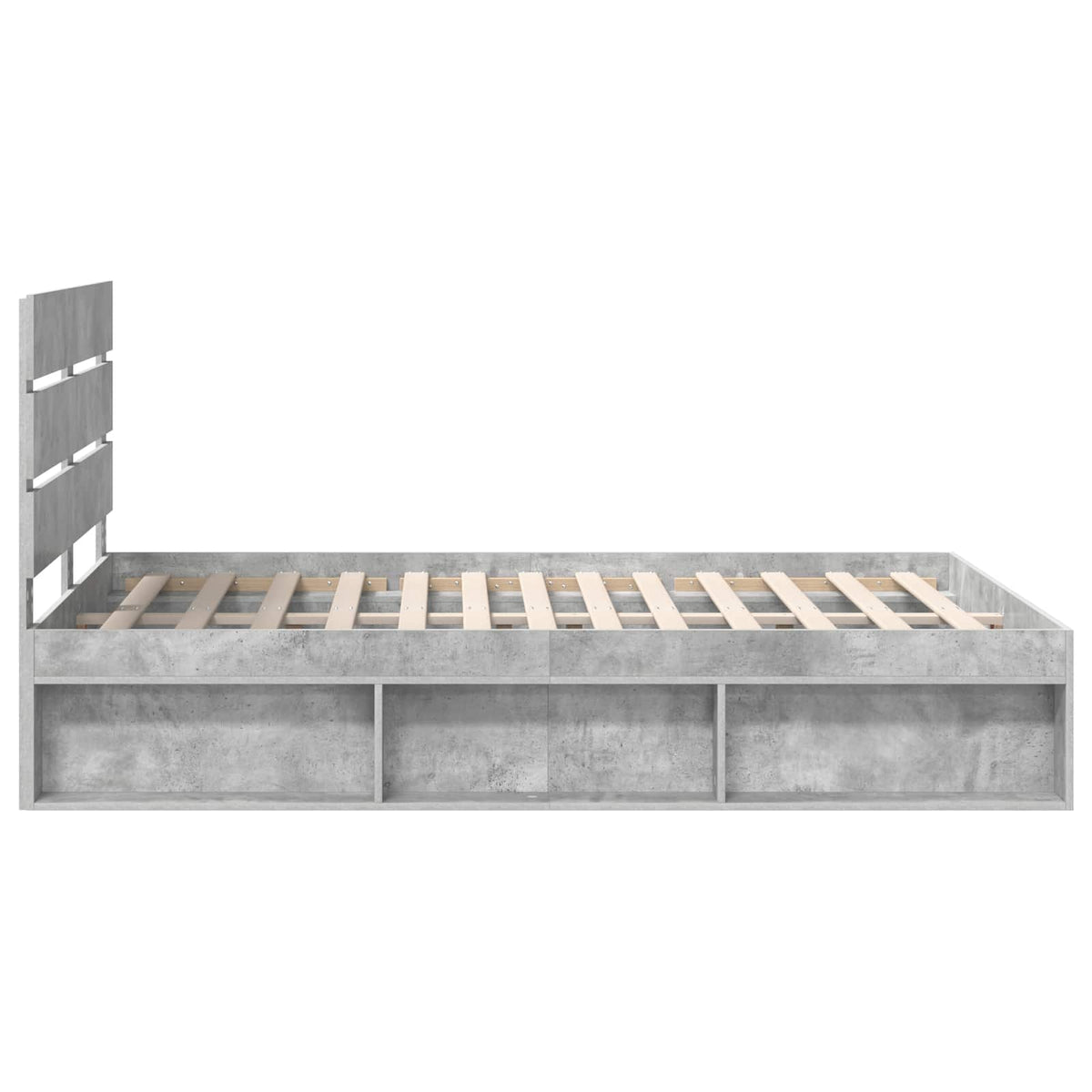 Krevetna konstrukcija Beton 140 x 200 cm Čvrsto borovo drvo