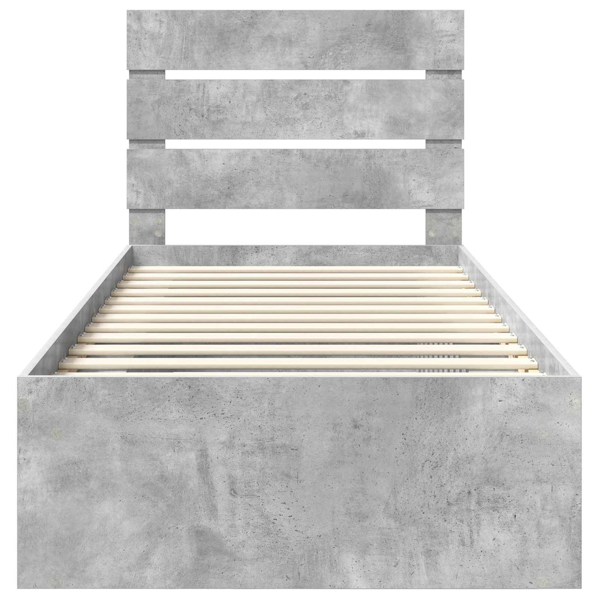 Krevetna konstrukcija s uzglavljem Betonska siva 75 x 190 cm