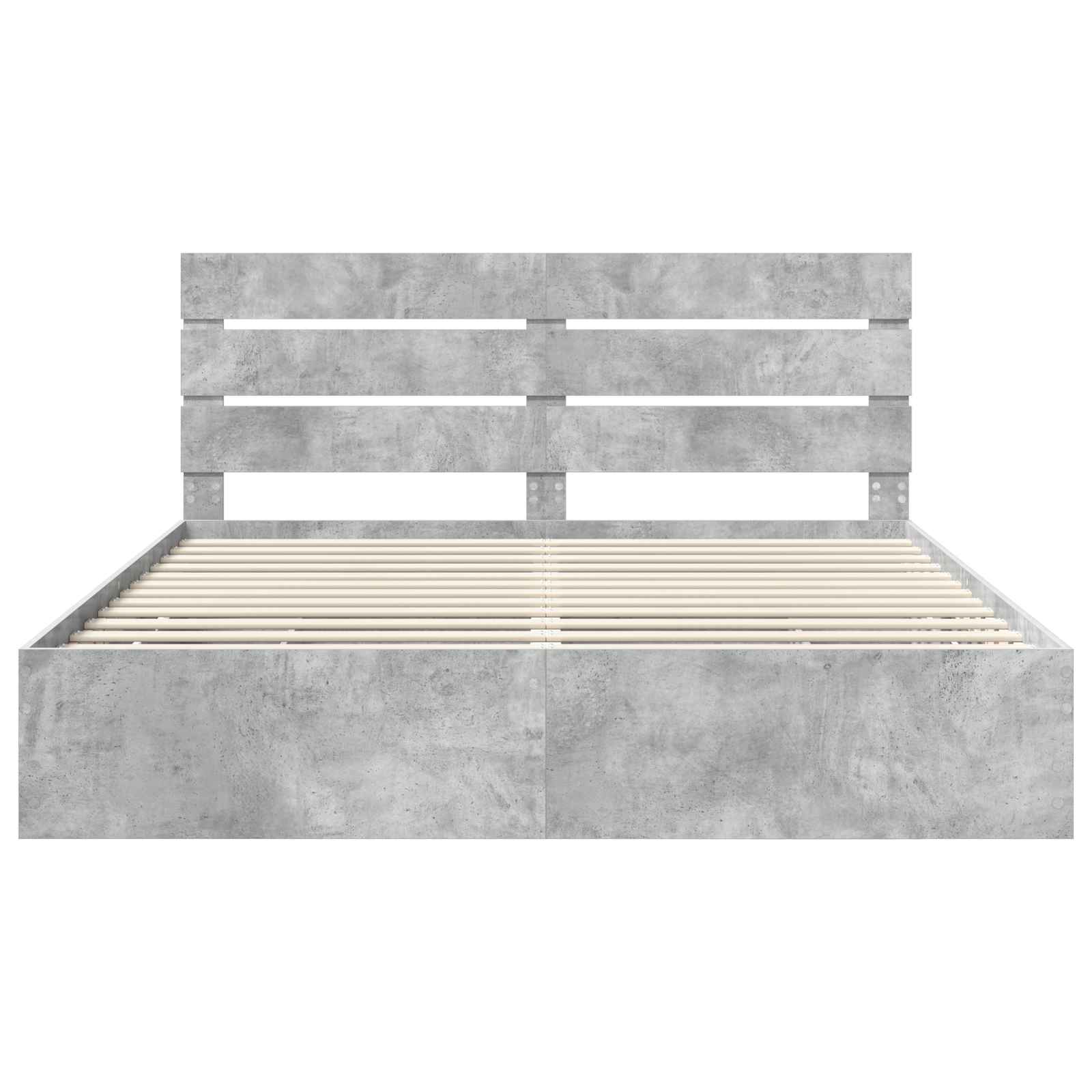 Krevetna konstrukcija s ladicama Betonski sivi 200 x 200 cm
