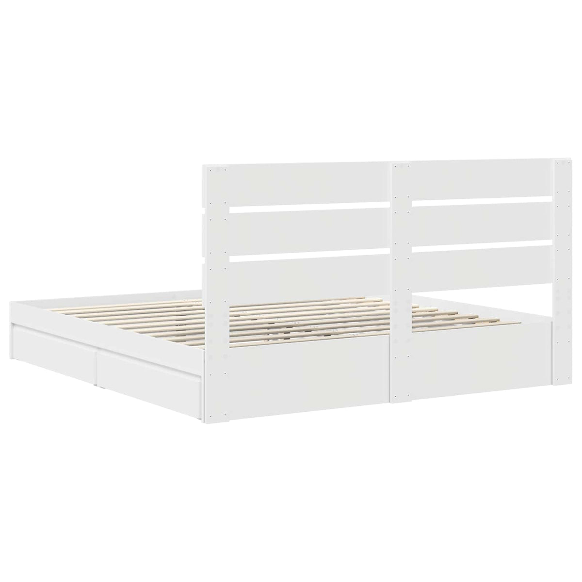 Krevet s od storage Bijelo 180 x 200 cm Konstruirano drvo