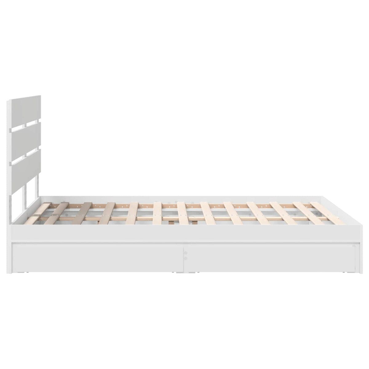 Krevet s od storage Bijelo 160 x 200 cm Konstruirano drvo