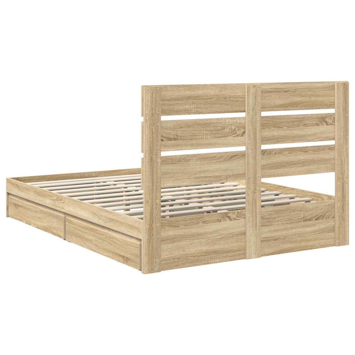 Krevet s od storage Sonoma hrast 160 x 200 cm Konstruirano drvo