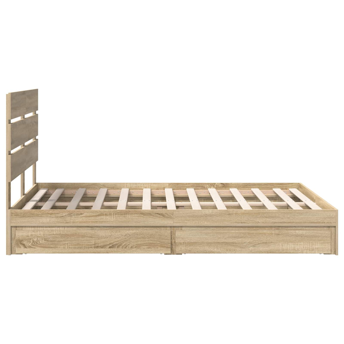 Krevet s od storage Sonoma hrast 160 x 200 cm Konstruirano drvo