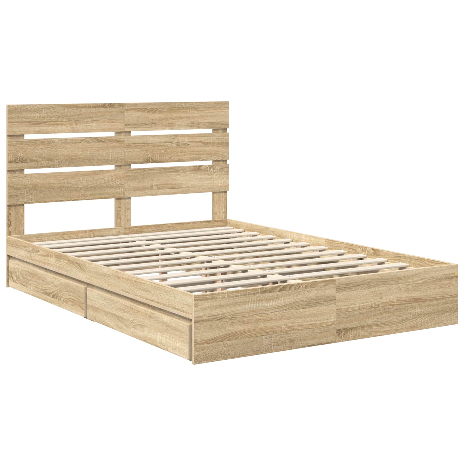 Krevet s od storage Sonoma hrast 150 x 200 cm Konstruirano drvo