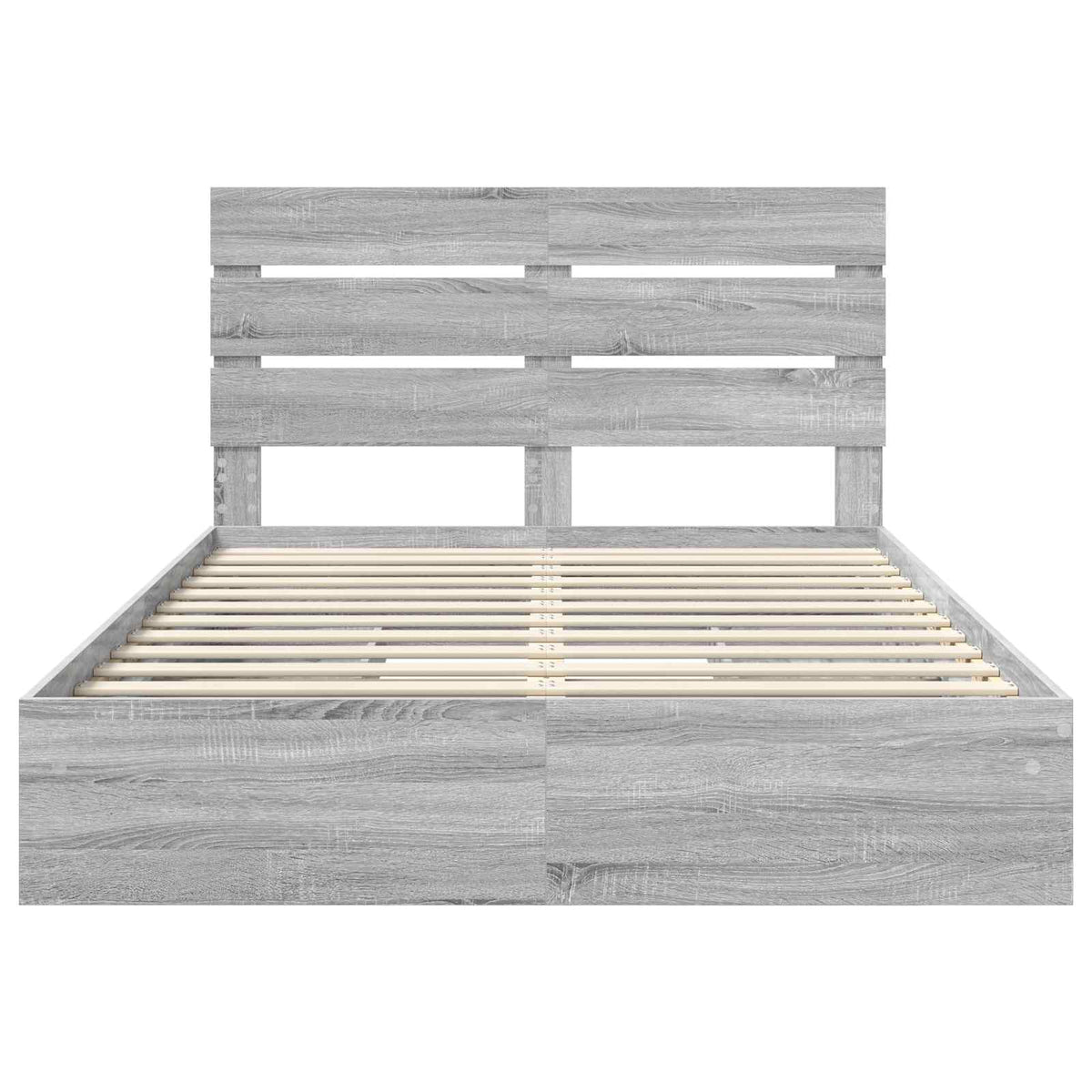 Krevet s od storage Siva Sonoma 150 x 200 cm Konstruirano drvo