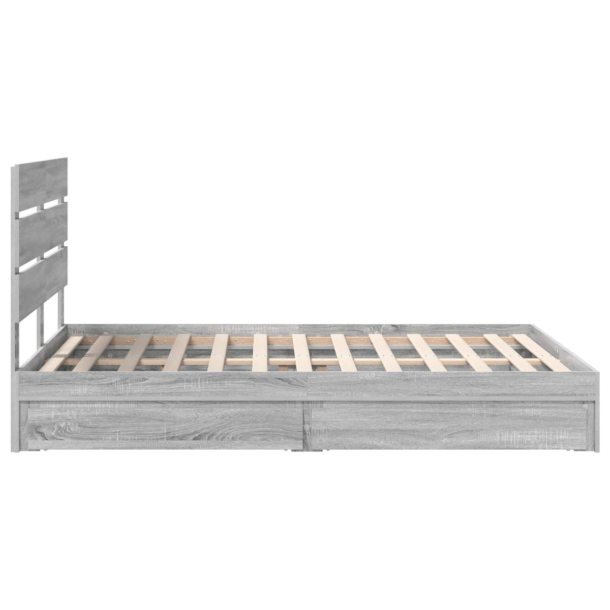 Krevet s od storage Siva Sonoma 150 x 200 cm Konstruirano drvo