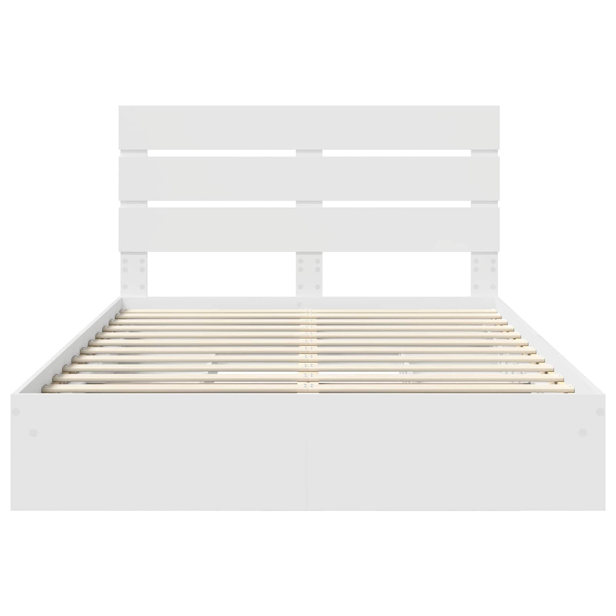 Krevet s od storage Bijelo 140 x 190 cm Konstruirano drvo