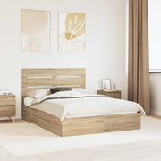 Krevet s od storage Sonoma hrast 140 x 190 cm Konstruirano drvo