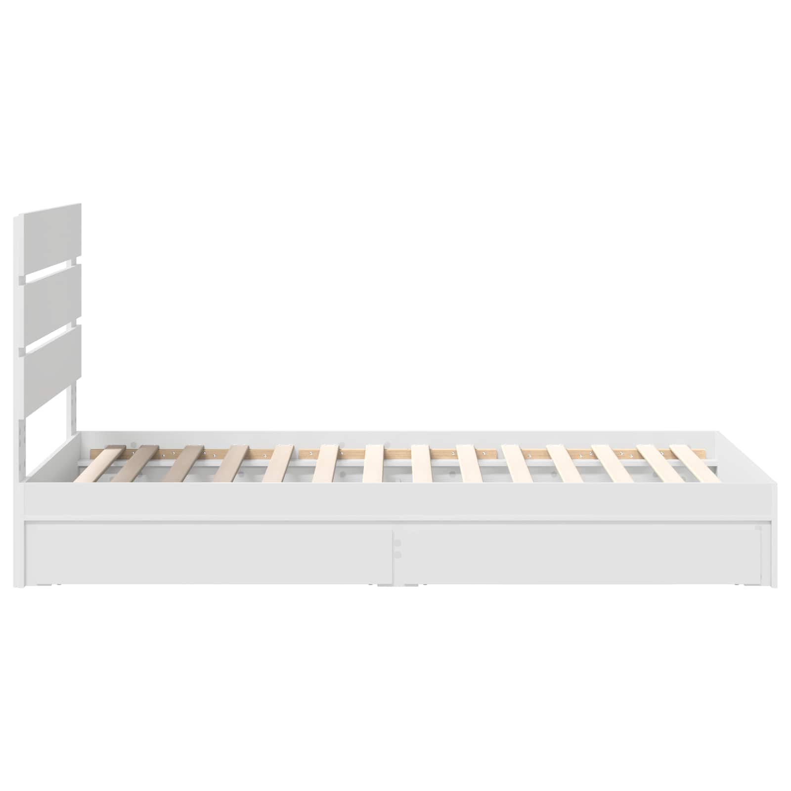 Krevet s od storage Bijelo 70 x 190 cm Konstruirano drvo