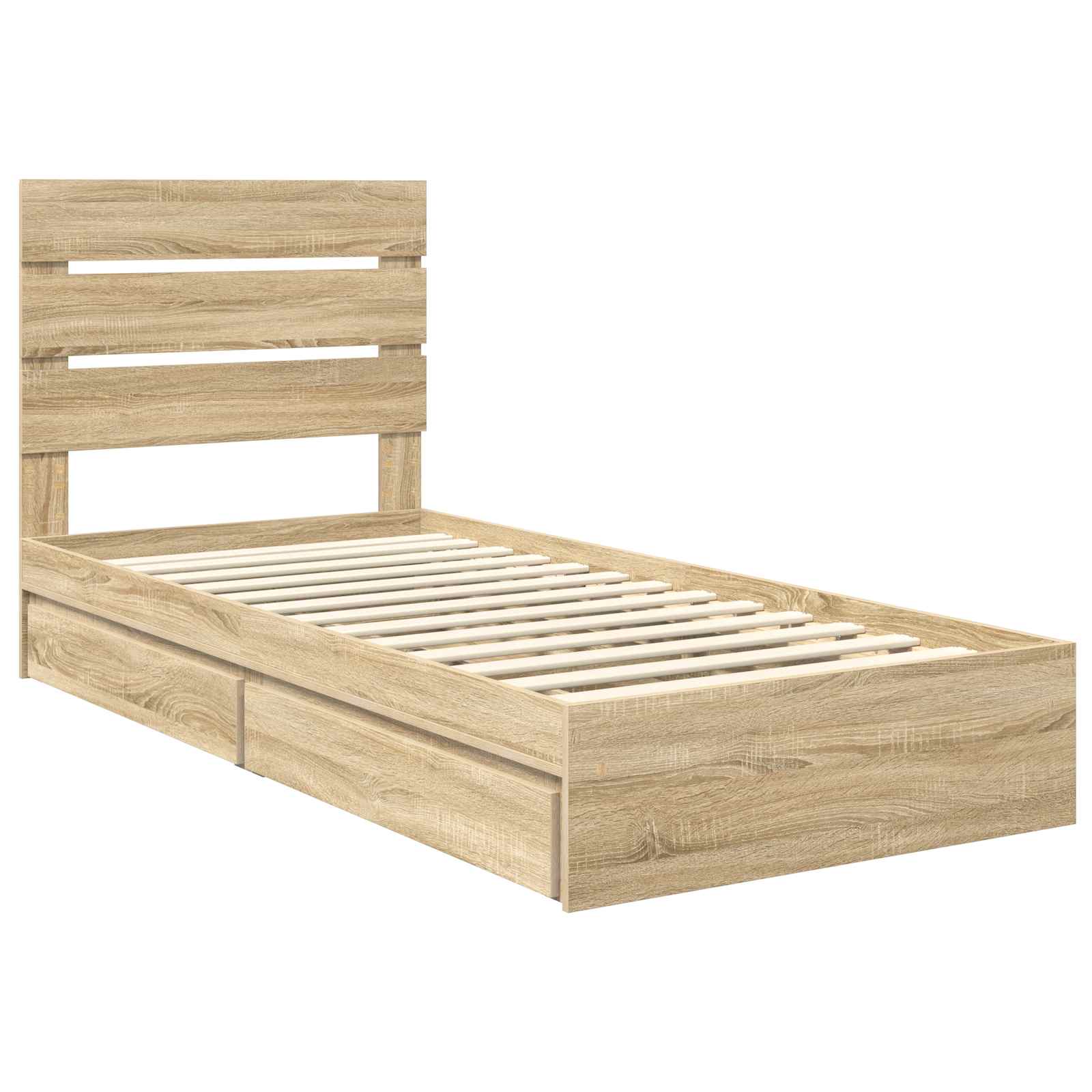 Krevet s od storage Sonoma hrast 70 x 190 cm Konstruirano drvo