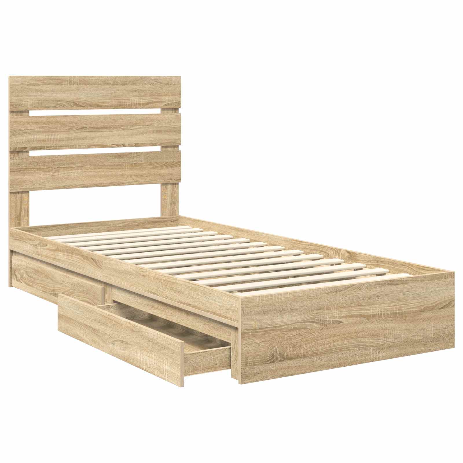 Krevet s od storage Sonoma hrast 70 x 190 cm Konstruirano drvo