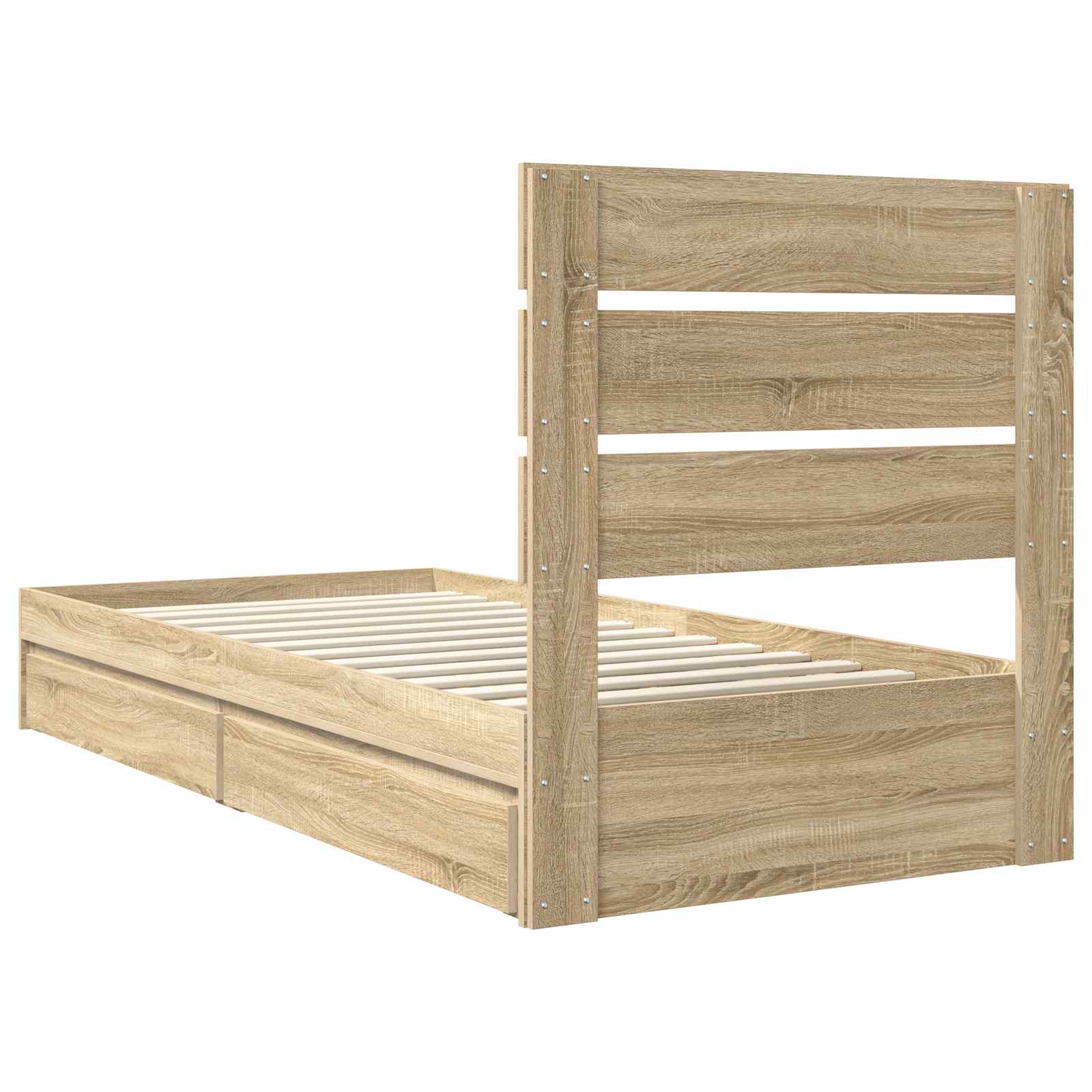 Krevet s od storage Sonoma hrast 70 x 190 cm Konstruirano drvo