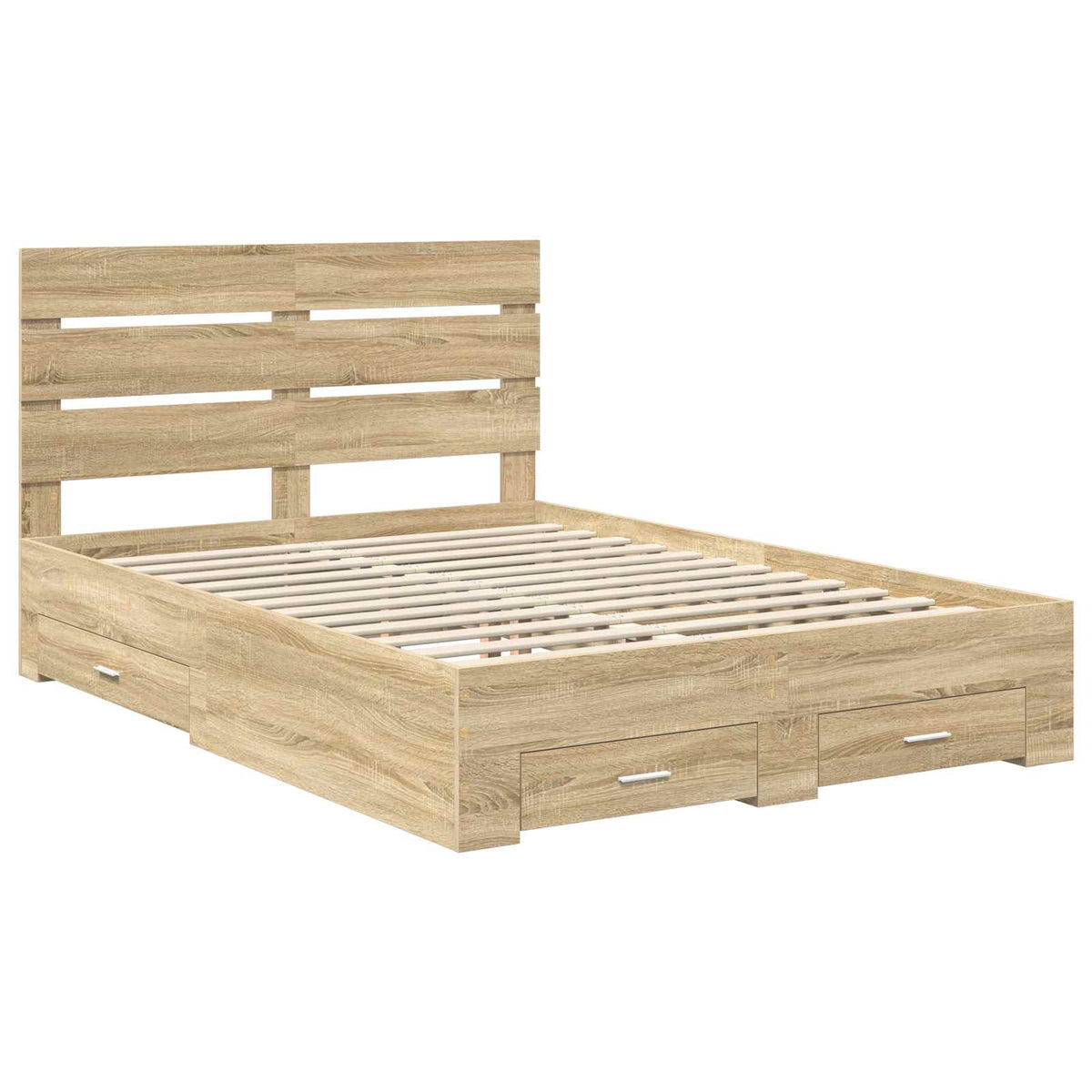 Krevetna konstrukcija s ladicama Sonoma hrast 140 x 190 cm