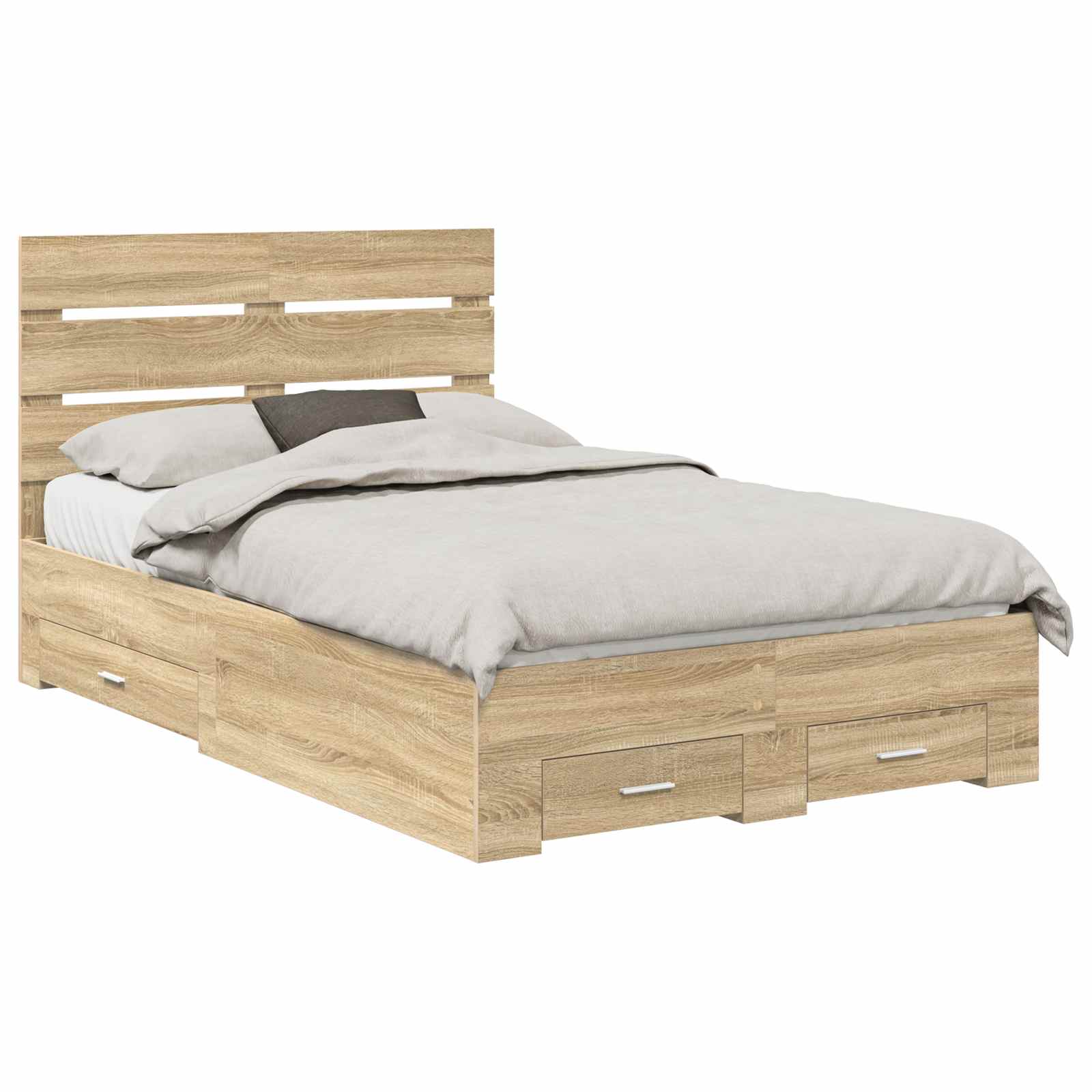 Krevetna konstrukcija s ladicama Sonoma hrast 135 x 190 cm