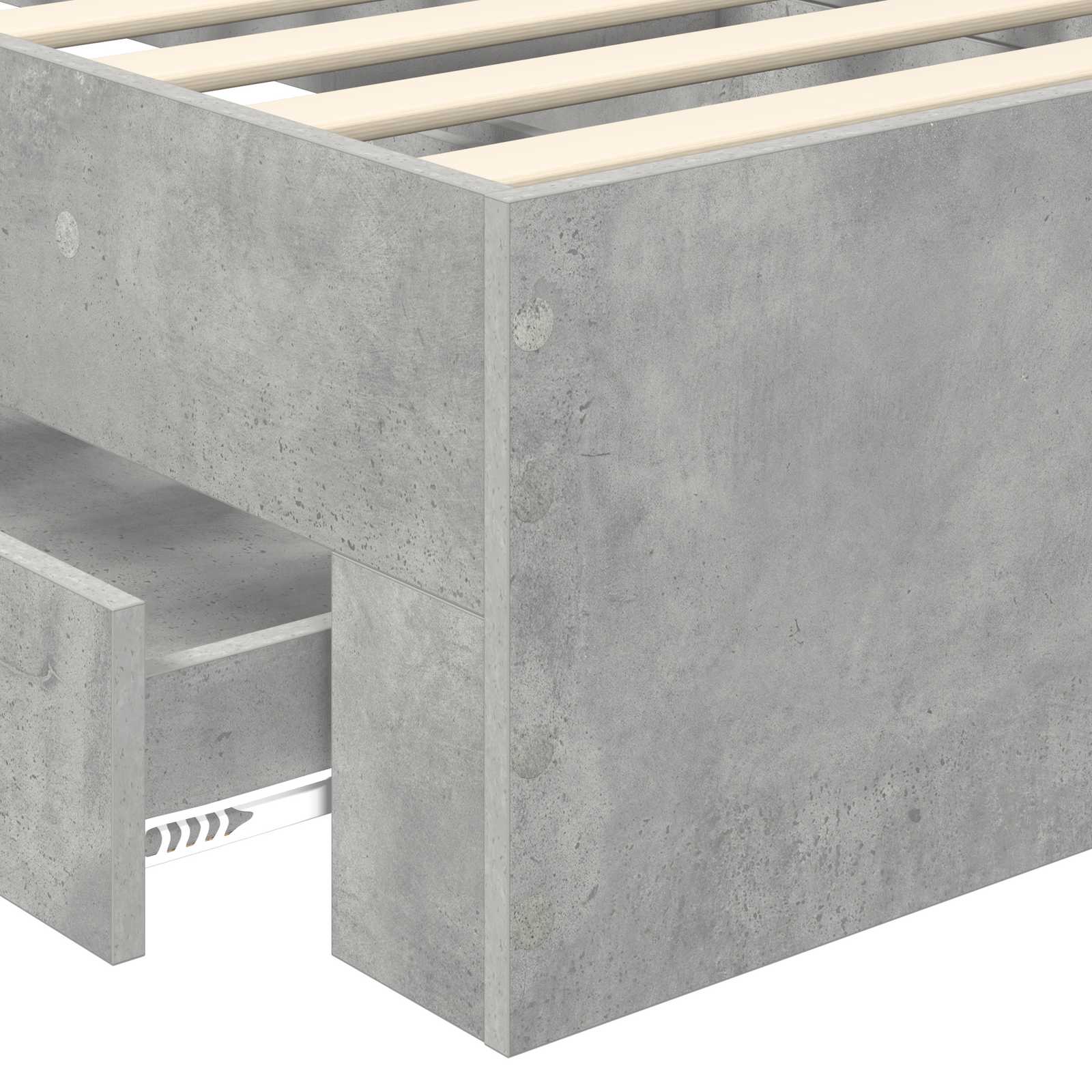 Krevetna konstrukcija s ladicama Betonski sivi 100 x 200 cm