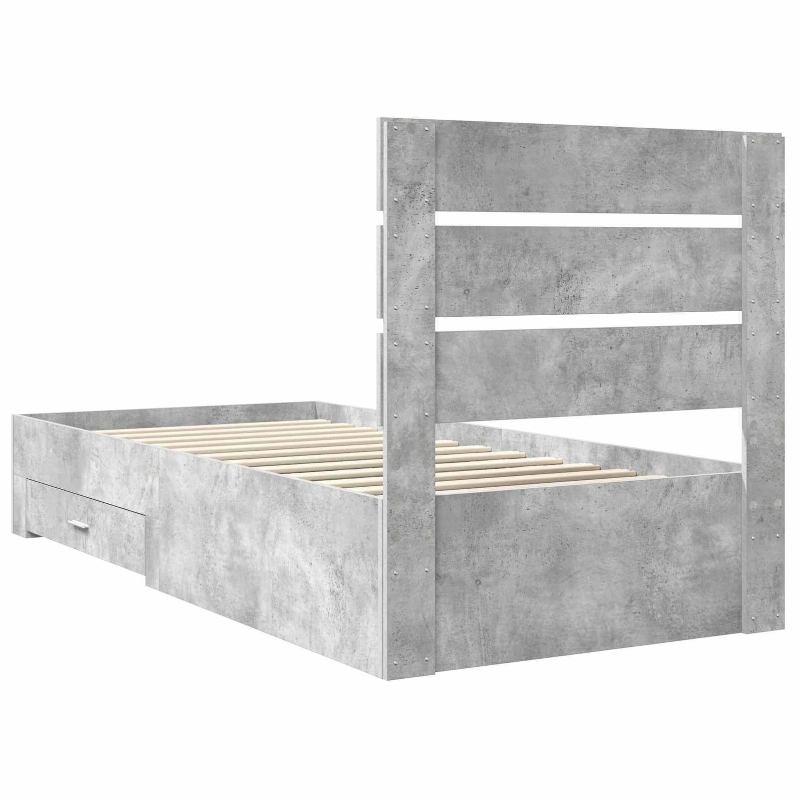 Krevetna konstrukcija s ladicama Betonski sivi 100 x 200 cm