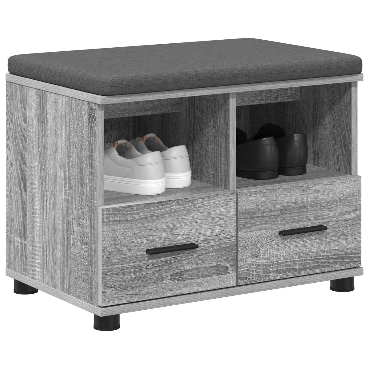 Klupa za hodnik s jastukom Sivi Sonoma 60 x 38 x 46 cm