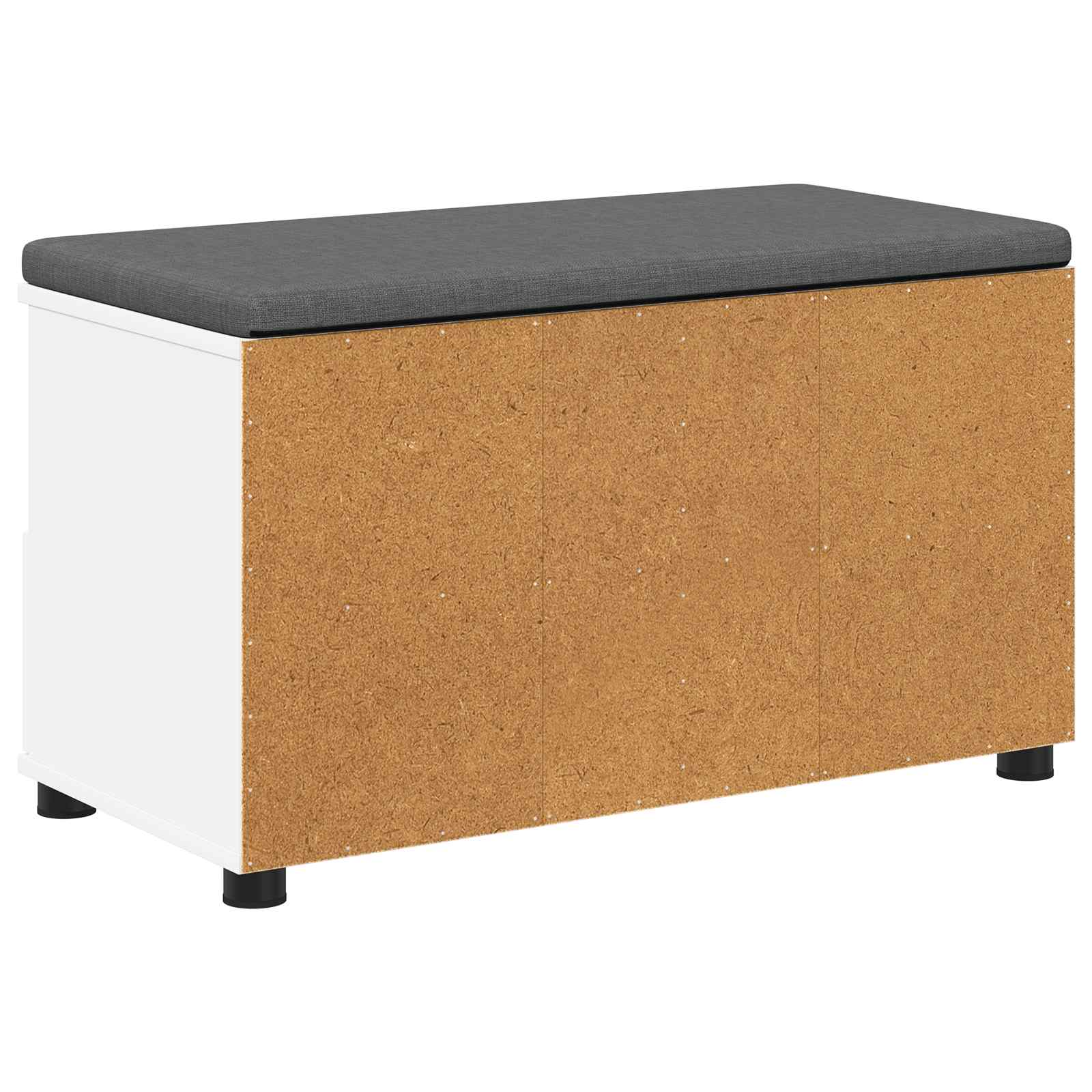 Klupa za hodnik s jastukom s ladicama Bijeli 80 x 38 x 46 cm