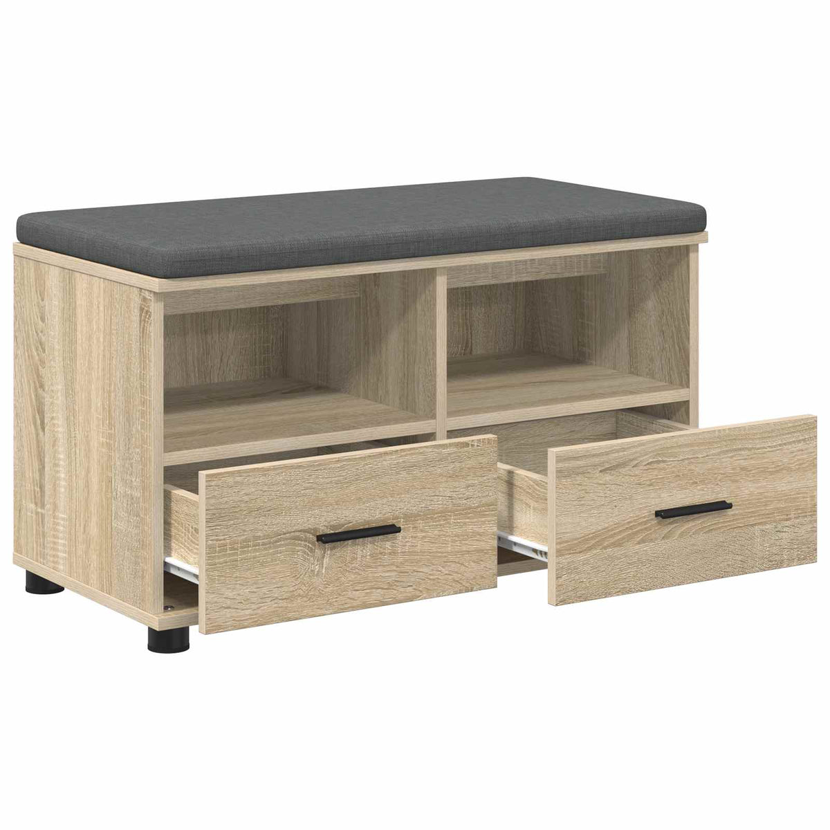 Klupa za hodnik s jastukom Sonoma hrast 80 x 38 x 46 cm