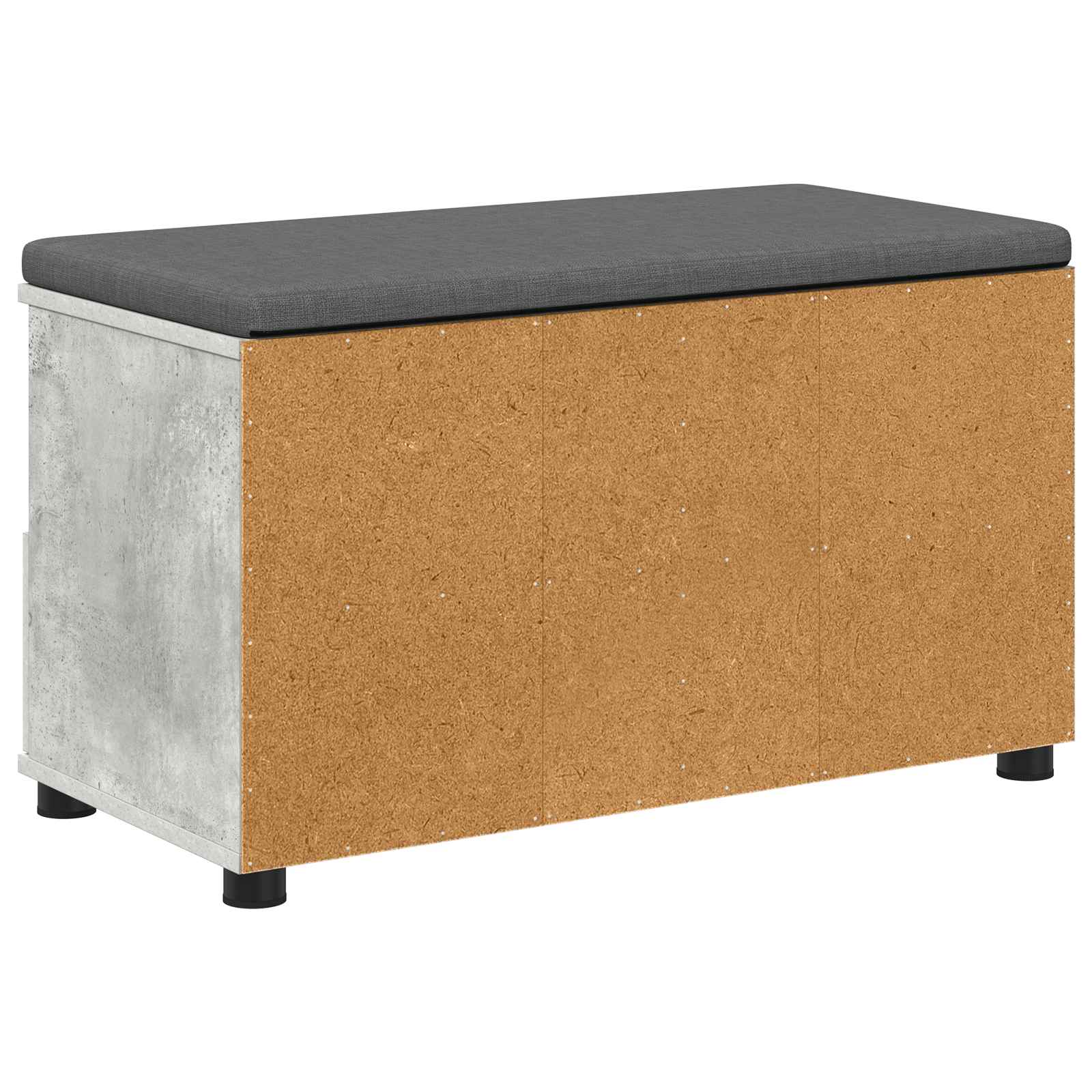 Klupa za hodnik s jastukom Betonsko Siva 80 x 38 x 46 cm