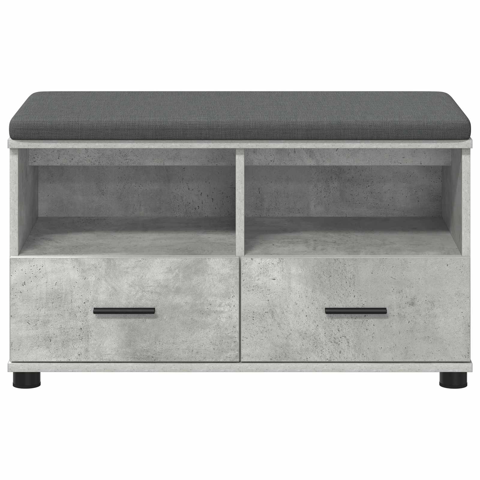 Klupa za hodnik s jastukom Betonsko Siva 80 x 38 x 46 cm