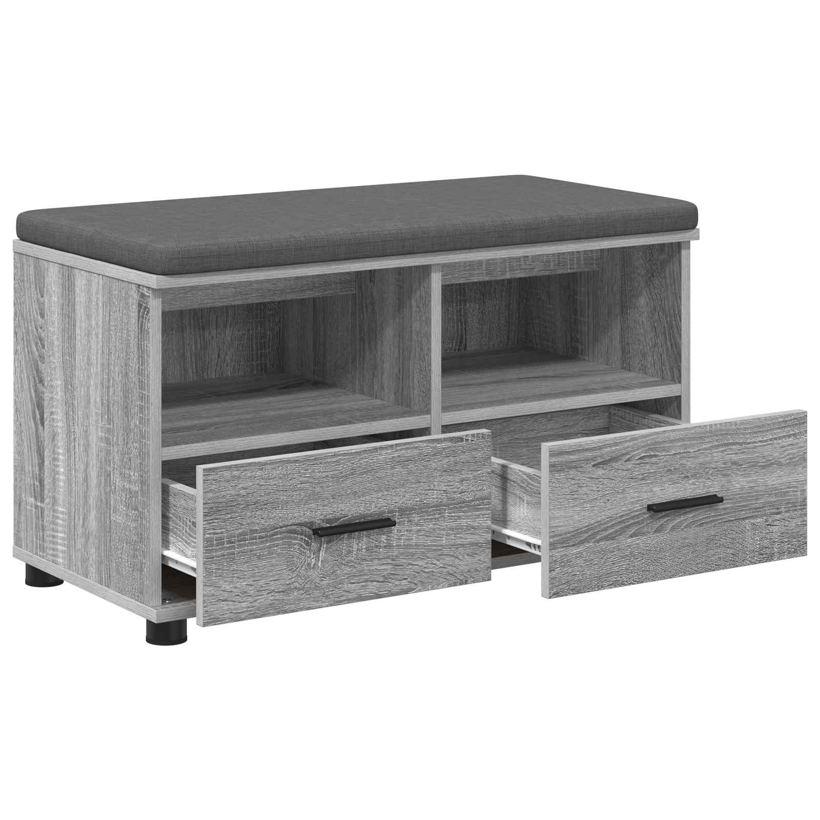 Klupa za hodnik s jastukom Sivi Sonoma 80 x 38 x 46 cm