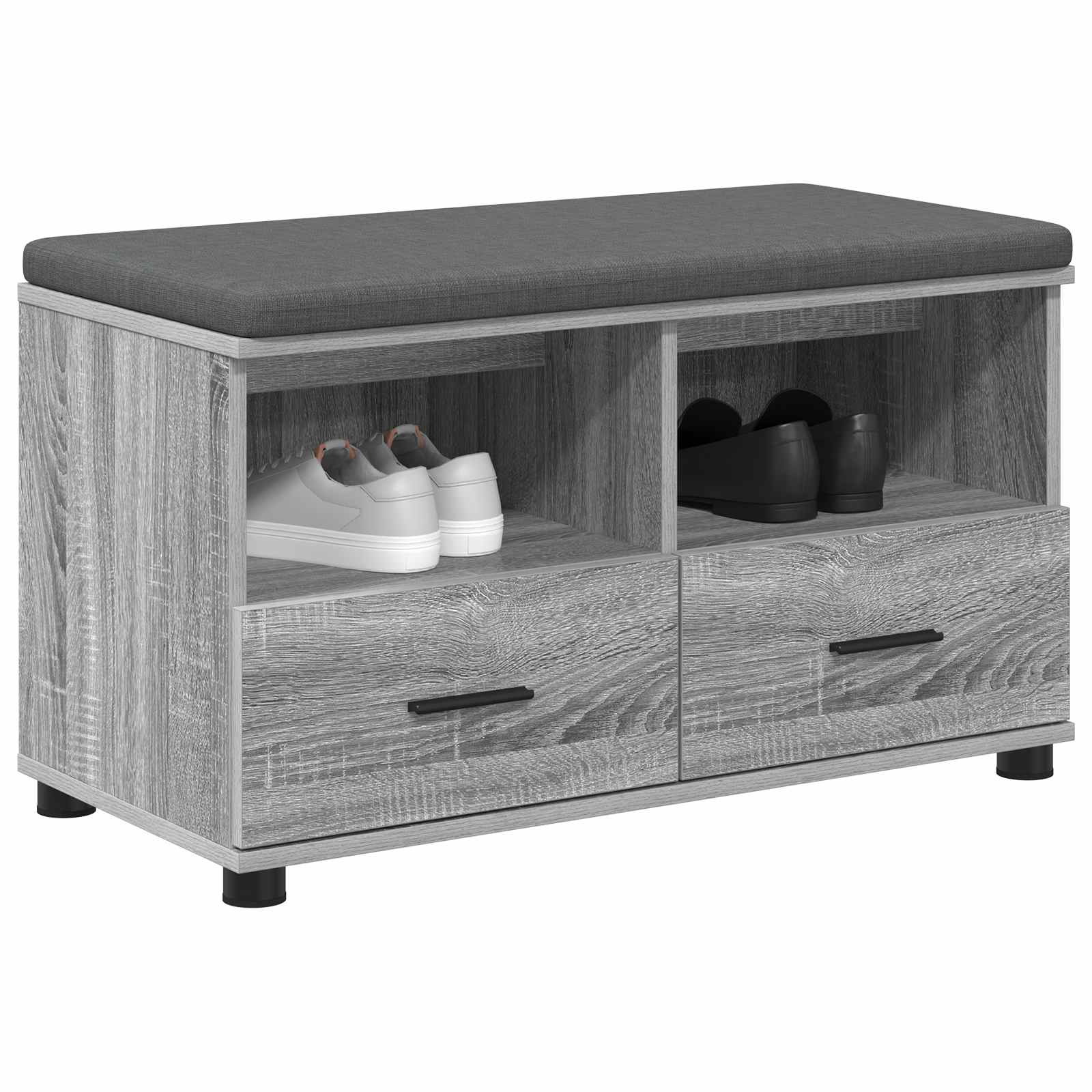 Klupa za hodnik s jastukom Sivi Sonoma 80 x 38 x 46 cm