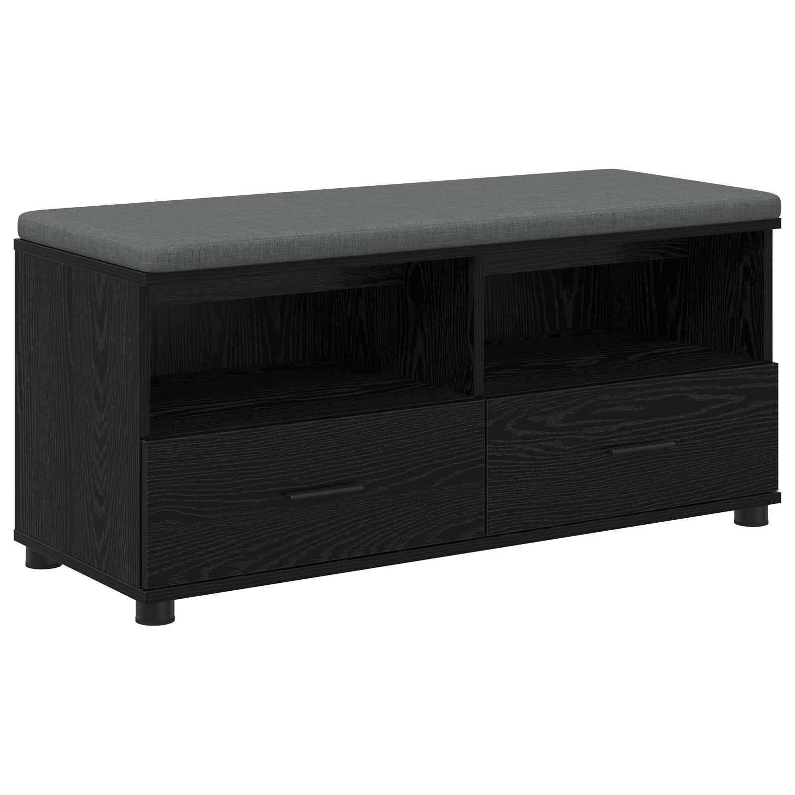 Klupa za hodnik s jastukom Crni Hrast 100 x 38 x 46 cm