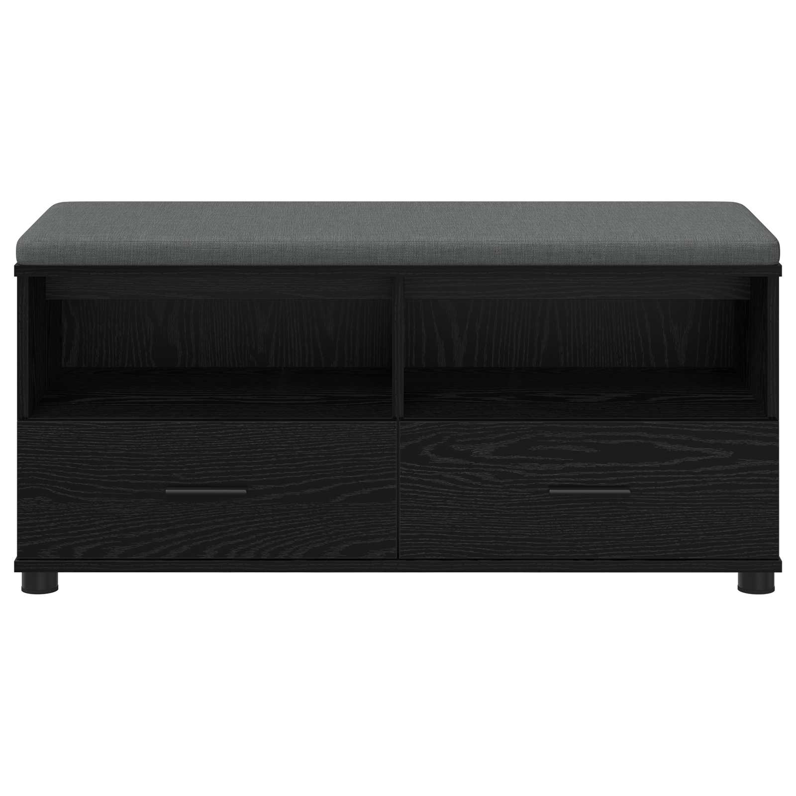 Klupa za hodnik s jastukom Crni Hrast 100 x 38 x 46 cm
