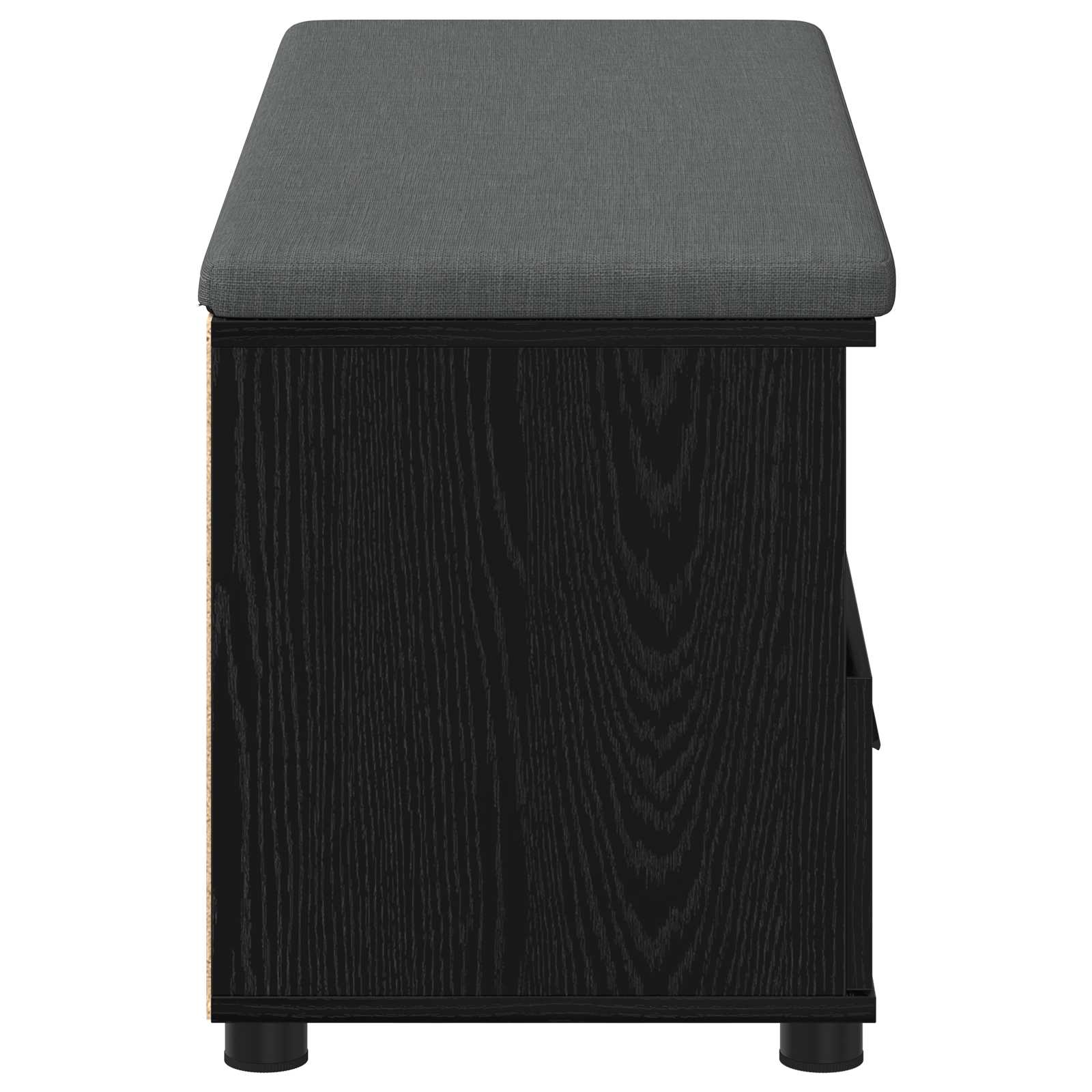 Klupa za hodnik s jastukom Crni Hrast 100 x 38 x 46 cm