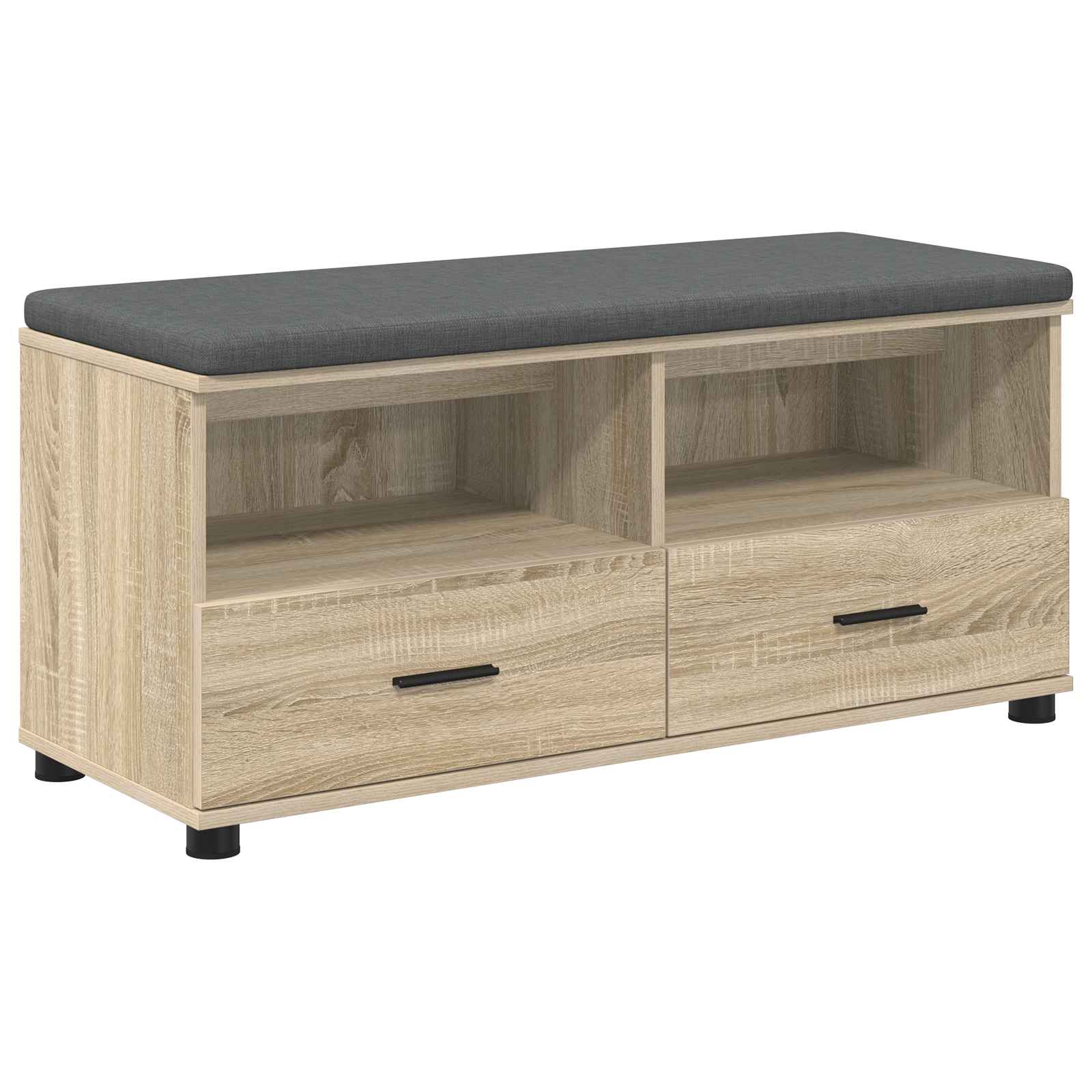 Klupa za hodnik s jastukom Sonoma hrast 100 x 38 x 46 cm