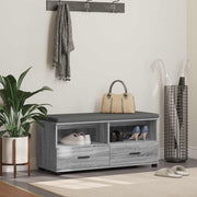 Klupa za hodnik s jastukom Sivi Sonoma 100 x 38 x 46 cm