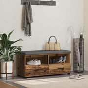 Klupa za hodnik s jastukom Staro drvo 100 x 38 x 46 cm