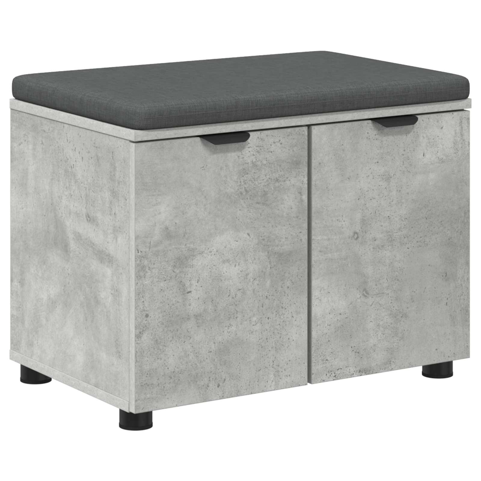 Klupa za hodnik s jastukom Betonsko Siva 60 x 38 x 46 cm