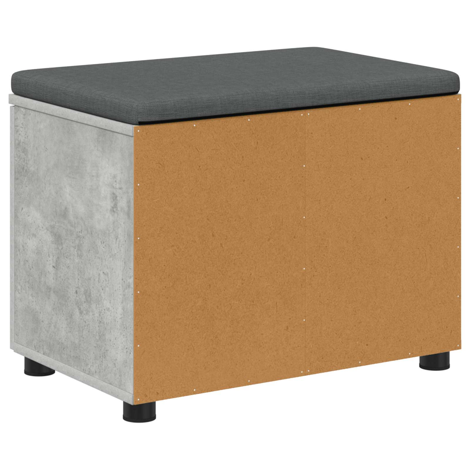 Klupa za hodnik s jastukom Betonsko Siva 60 x 38 x 46 cm