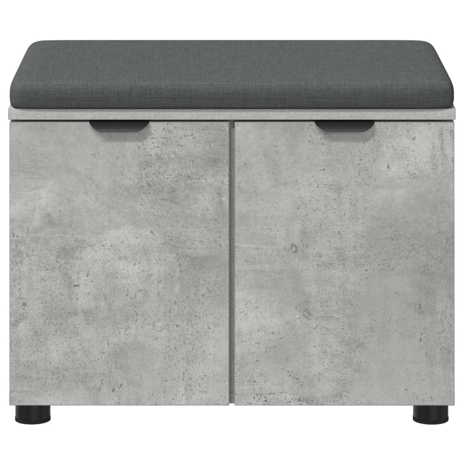 Klupa za hodnik s jastukom Betonsko Siva 60 x 38 x 46 cm