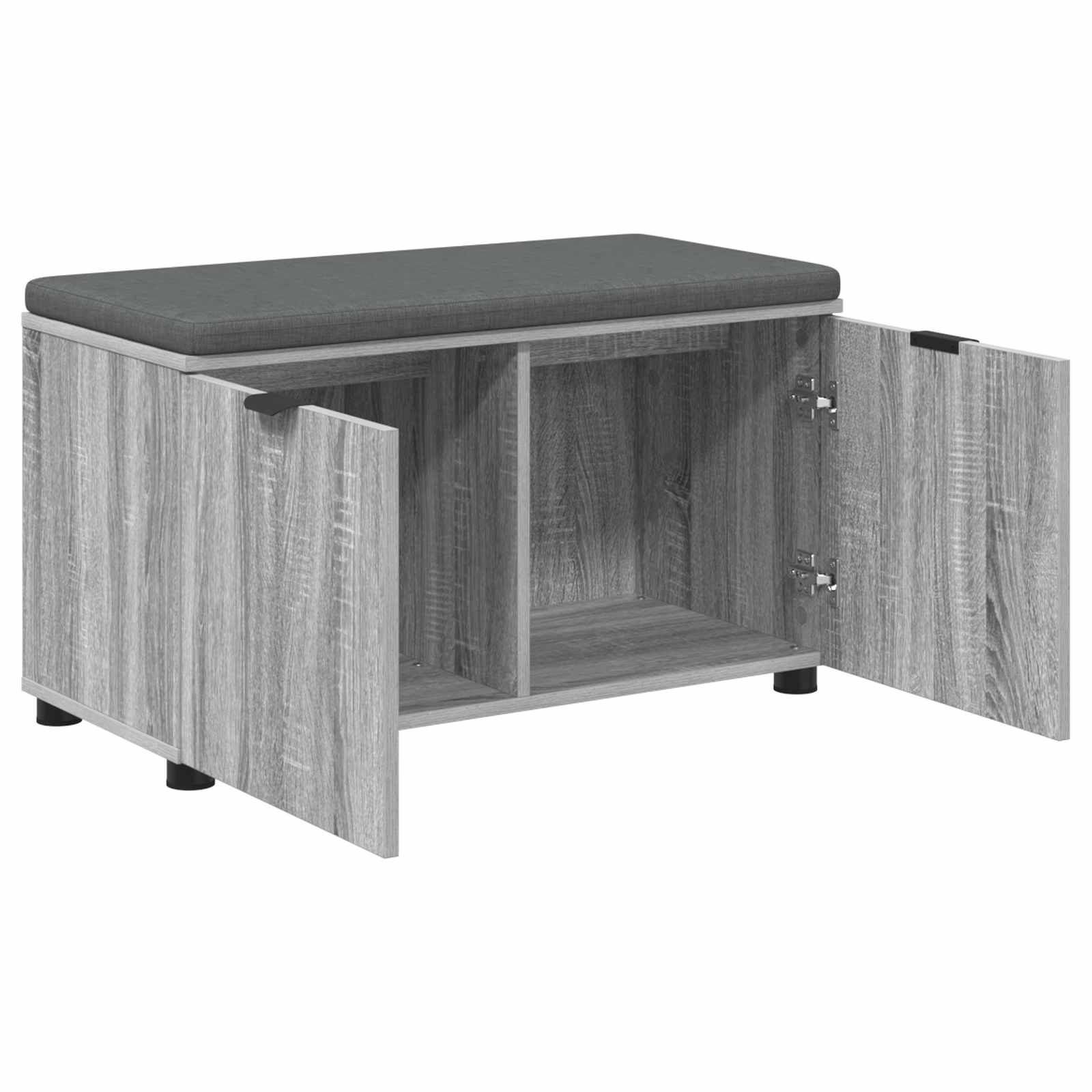 Klupa za hodnik s jastukom Sivi Sonoma 80 x 38 x 46 cm