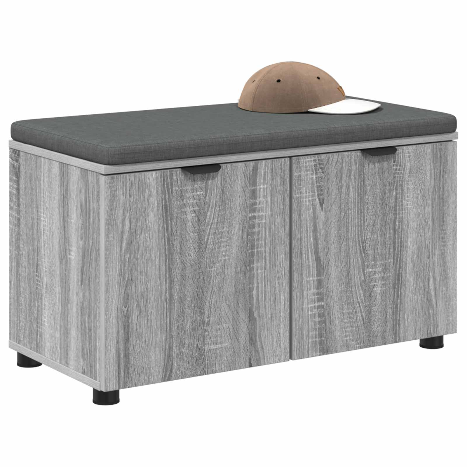 Klupa za hodnik s jastukom Sivi Sonoma 80 x 38 x 46 cm