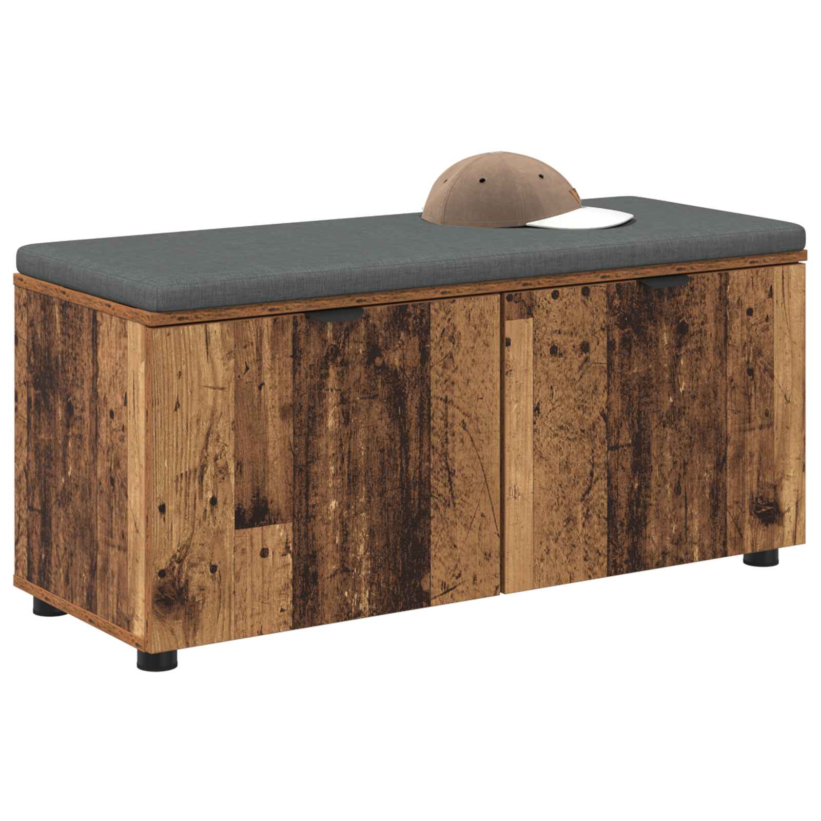 Klupa za hodnik s jastukom Staro drvo 100 x 38 x 46 cm