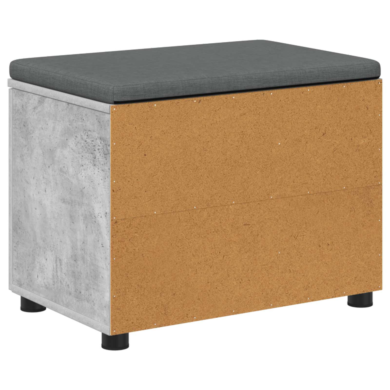 Klupa za hodnik s jastukom Betonsko Siva 60 x 38 x 46 cm