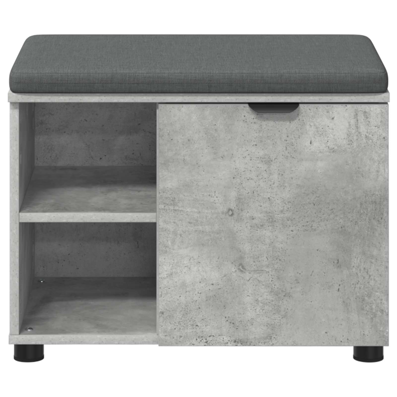 Klupa za hodnik s jastukom Betonsko Siva 60 x 38 x 46 cm