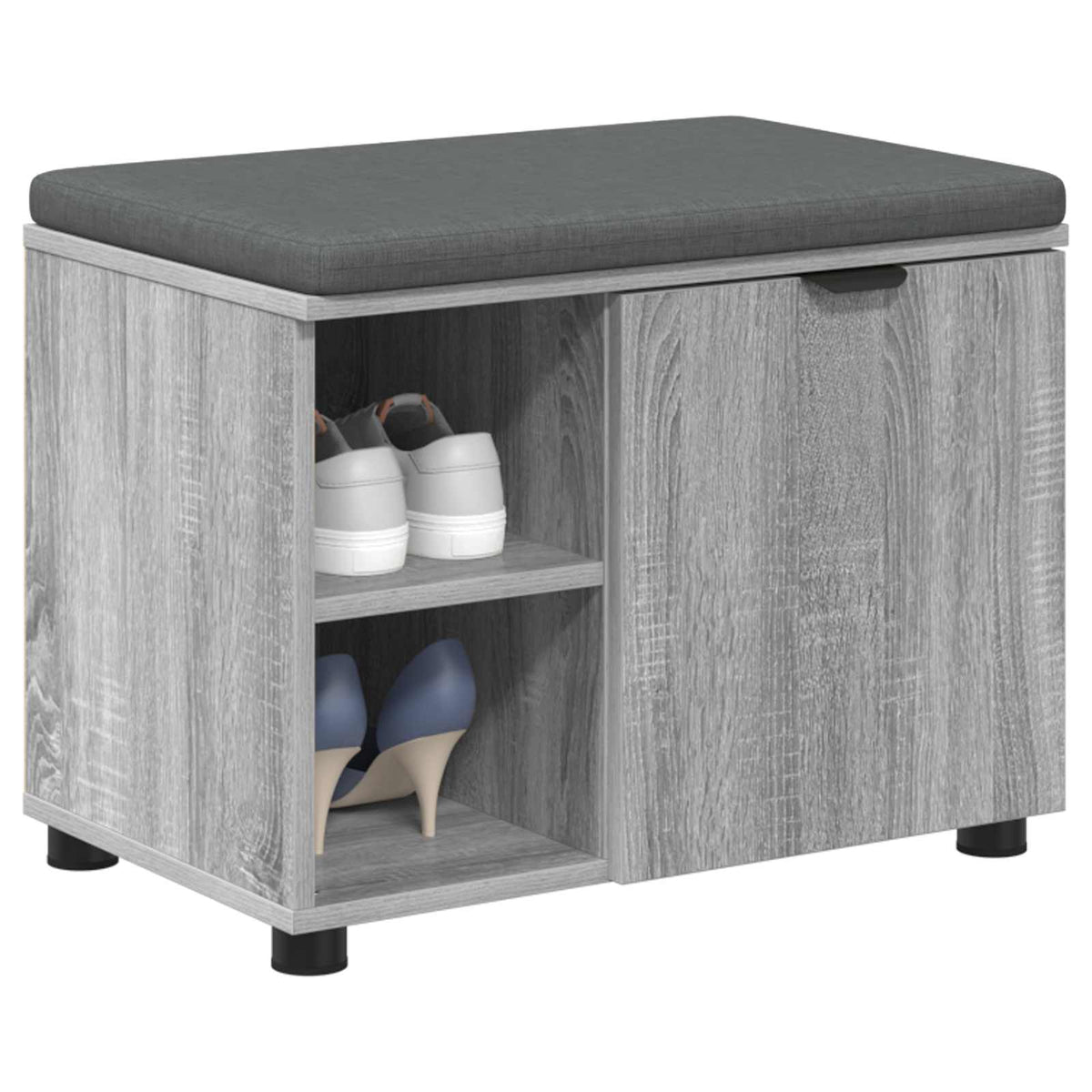 Klupa za hodnik s jastukom Sivi Sonoma 60 x 38 x 46 cm