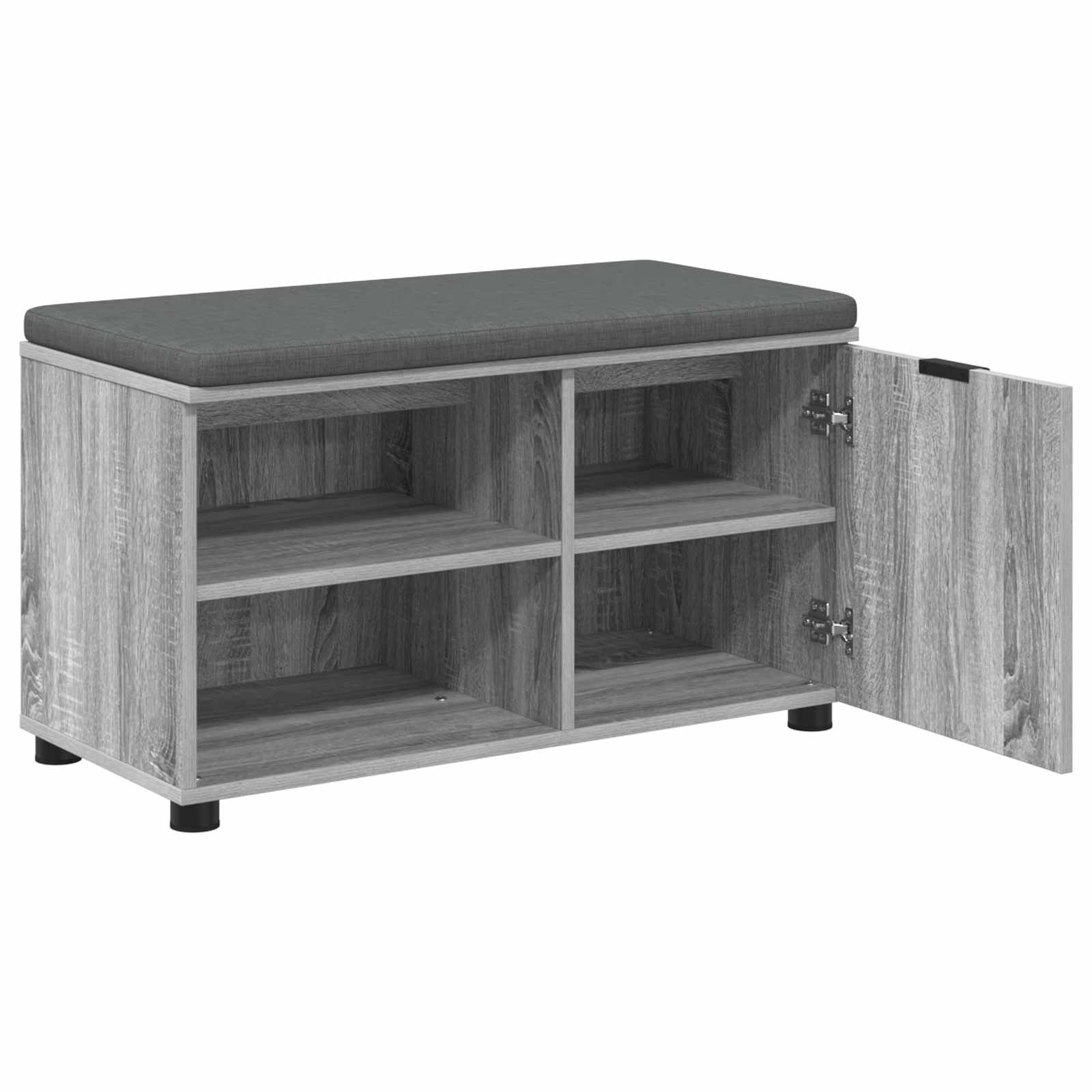 Klupa za hodnik s jastukom Sivi Sonoma 80 x 38 x 46 cm