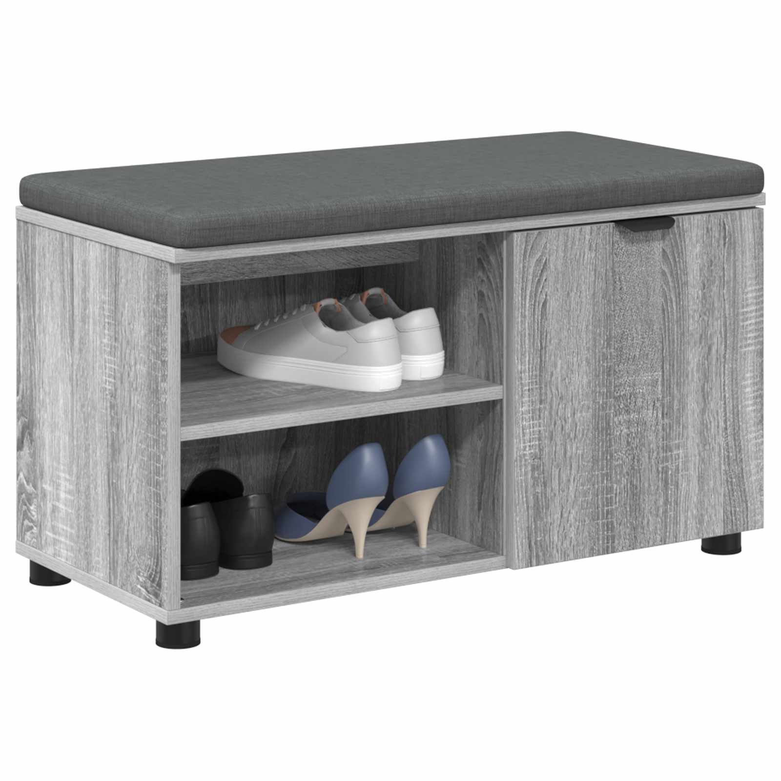 Klupa za hodnik s jastukom Sivi Sonoma 80 x 38 x 46 cm