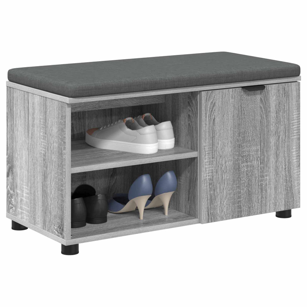 Klupa za hodnik s jastukom Sivi Sonoma 80 x 38 x 46 cm