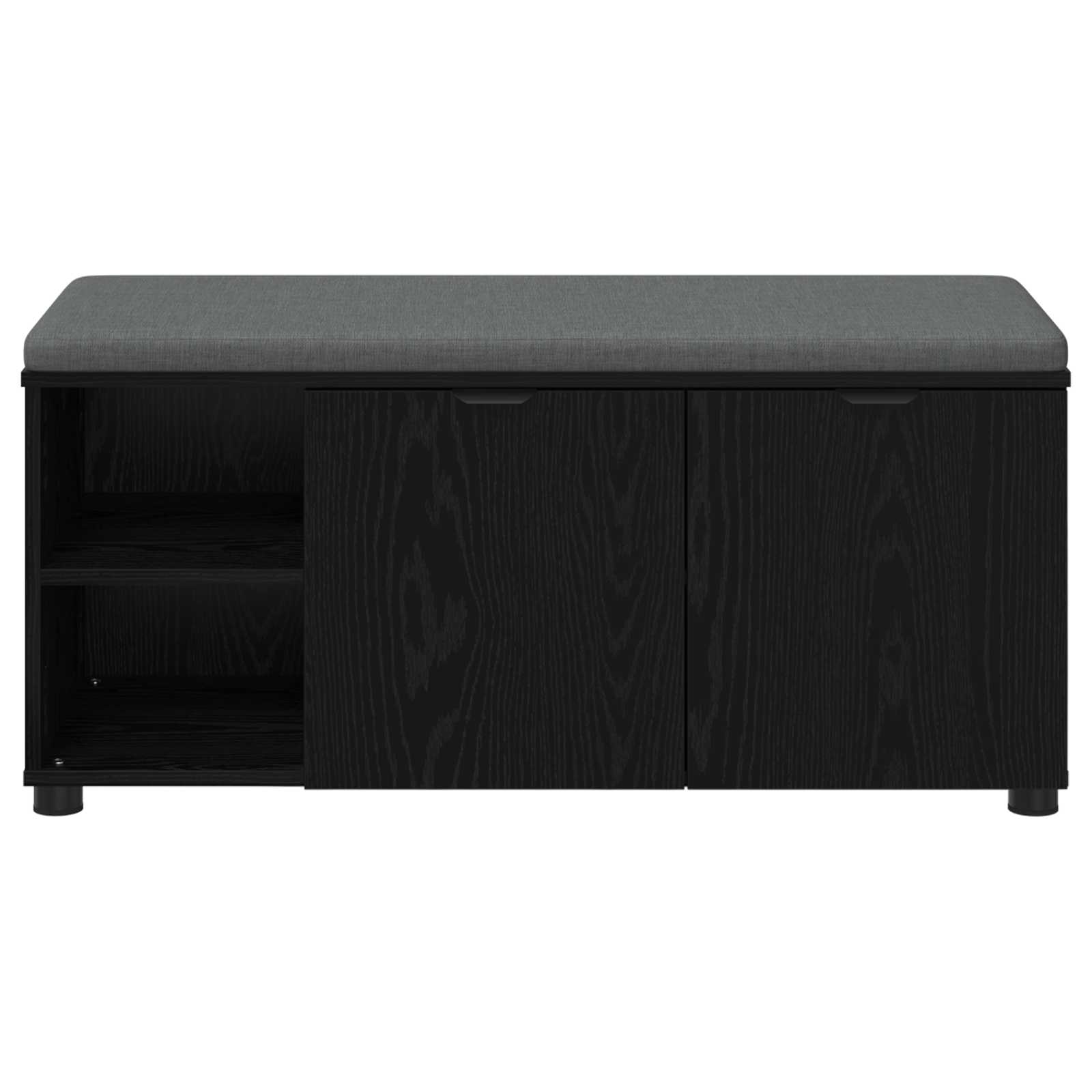 Klupa za hodnik s jastukom Crni Hrast 100 x 38 x 46 cm
