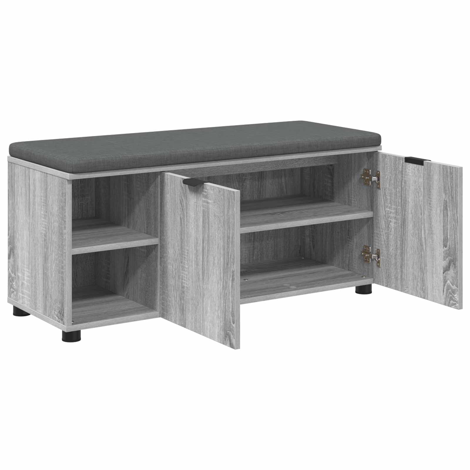 Klupa za hodnik s jastukom Sivi Sonoma 100 x 38 x 46 cm