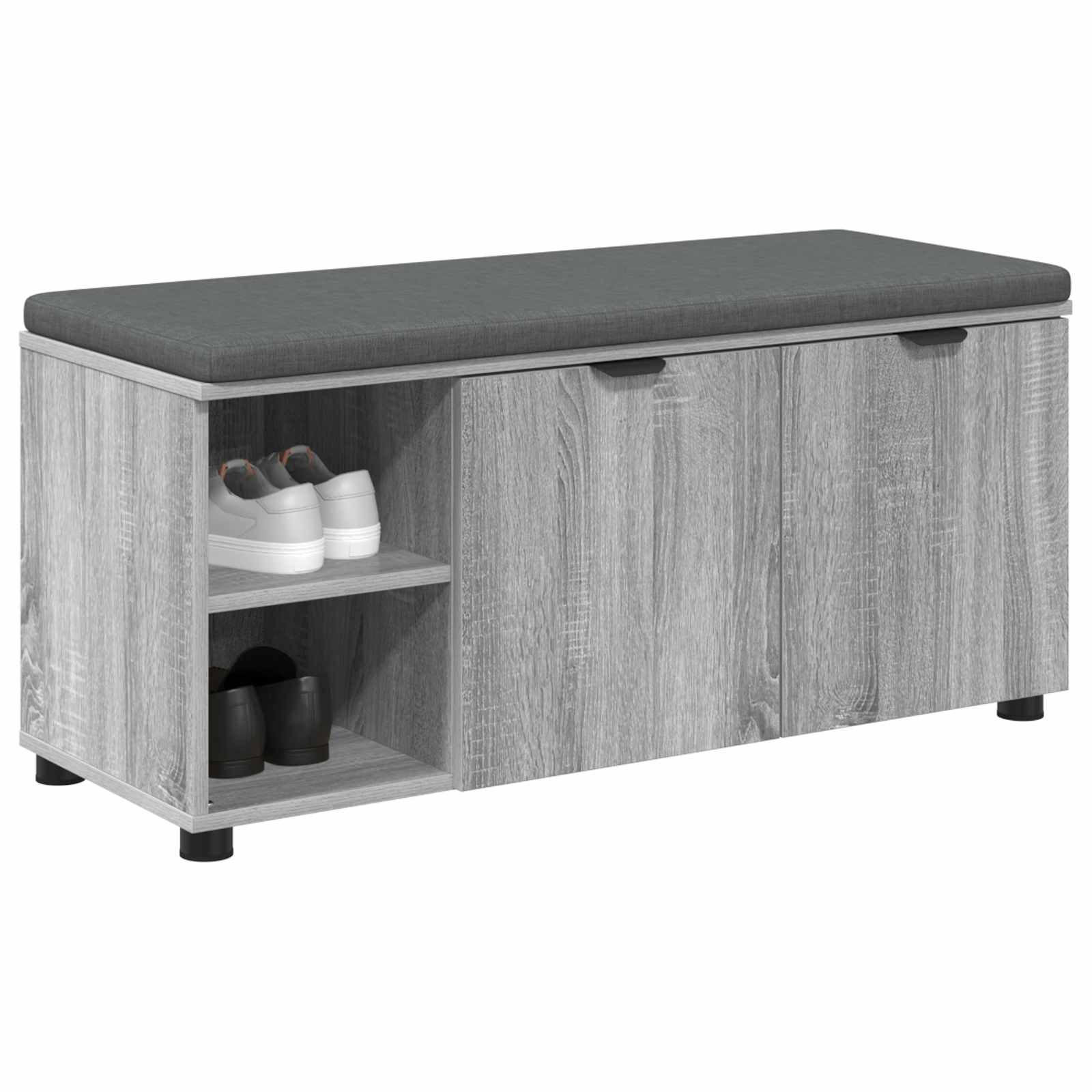 Klupa za hodnik s jastukom Sivi Sonoma 100 x 38 x 46 cm