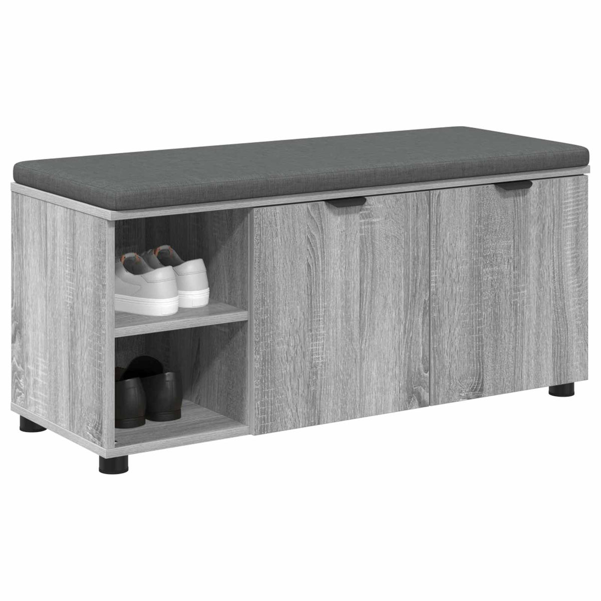 Klupa za hodnik s jastukom Sivi Sonoma 100 x 38 x 46 cm