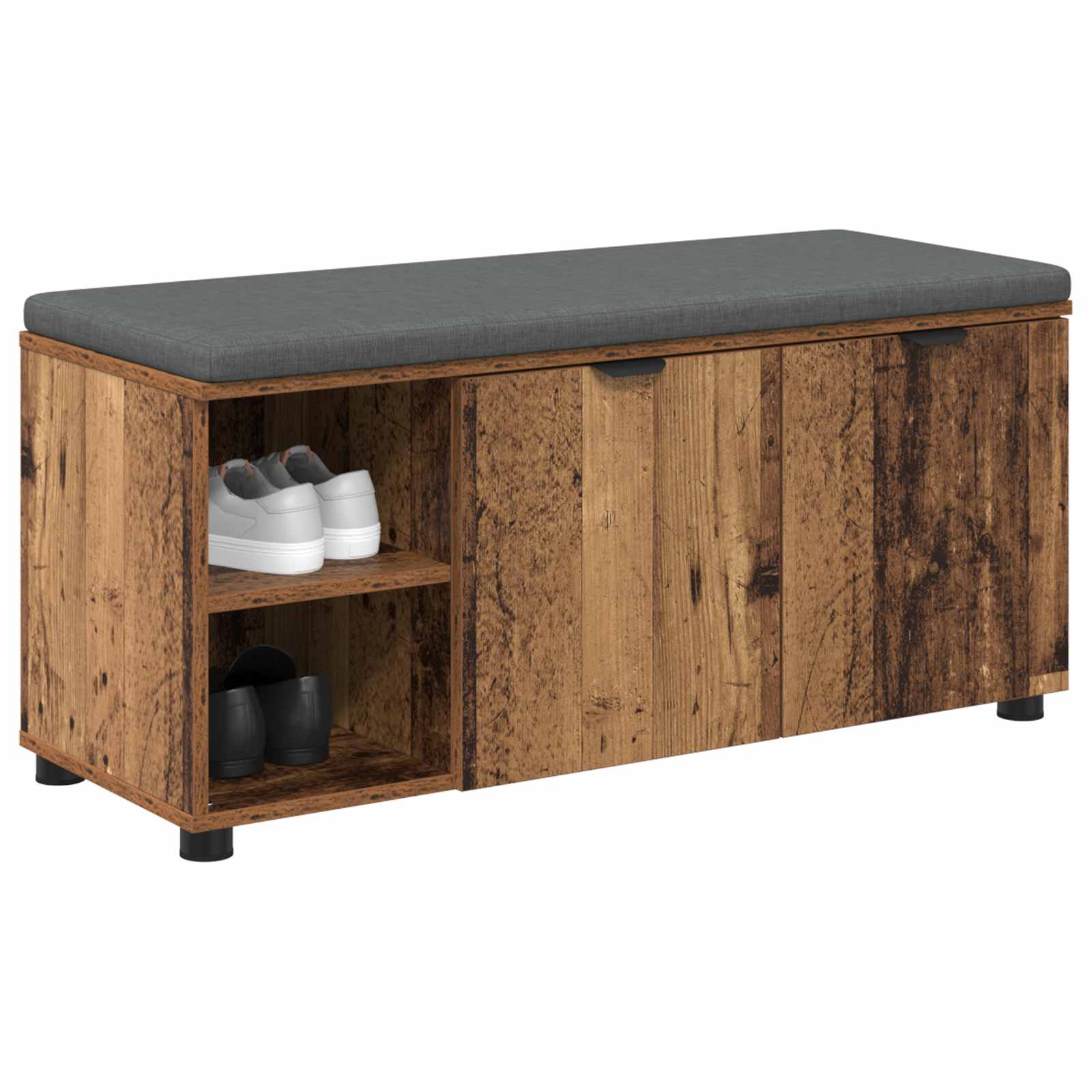 Klupa za hodnik s jastukom Staro drvo 100 x 38 x 46 cm